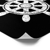 Boat Captain Wheel Sailboat Boating Sailor Gifts Poster (Ecke)