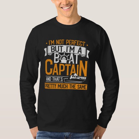 Boat Captain Yacht Boating Accessories for Men T-Shirt (Vorderseite)