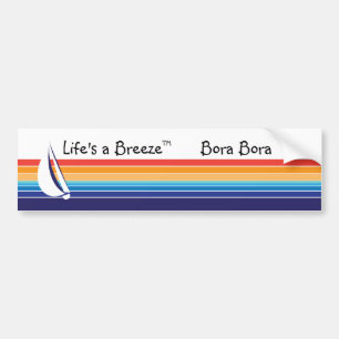 Boat Color Square_Life ist ein Breeze™_Bora Bora Autoaufkleber