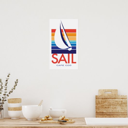 Boat Color Square_SAIL Cape Cod poster (Küche)