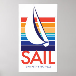 Boat Color Square_SAIL St. Tropez Poster