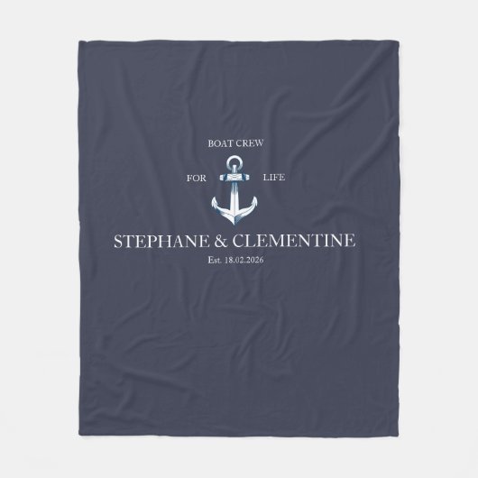 Boat crew for life fleecedecke (Vorderseite)