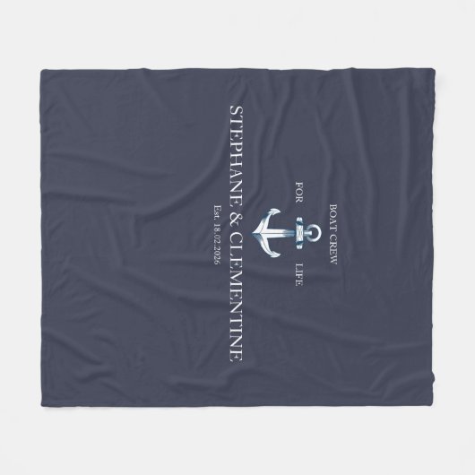 Boat crew for life fleecedecke (Vorderseite (Horizontal))