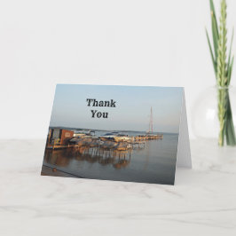 Boat Dock Lake Michigan Dankeskarte