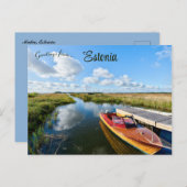 Boat Docked in Muhu Estland Postkarte (Vorne/Hinten)