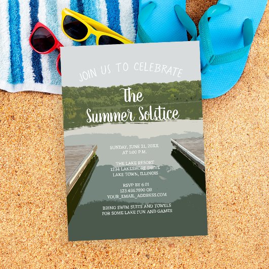Boat Docks Summer Solstice Party Einladung