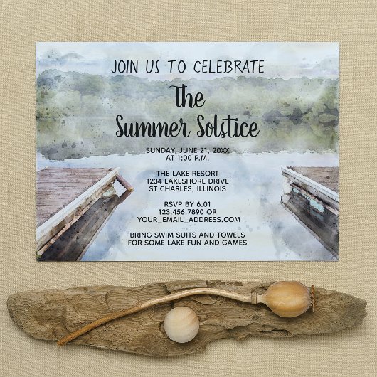 Boat Docks Summer Solstice Party Einladung