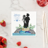 Boat Dolphin Wedding Serviette (Beispiel)