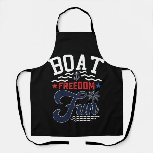 Boat Freedom Fun 4. Juli Boater Schürze (Vorderseite)