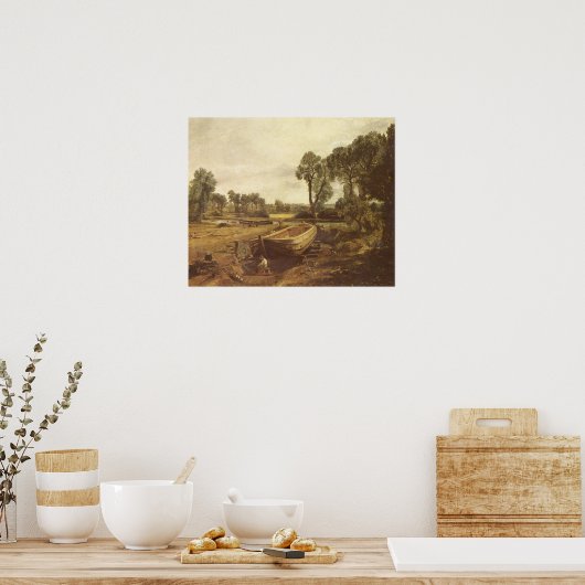 Boat-Gebäude in der Nähe von Flatford Mill, John C Poster (Küche)