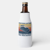 Boat Gift | Funny Vintag Pontoon Boat Geschenk Ide Flaschenkühler (Flaschenvorderseite)