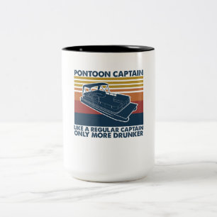 Boat Gift   Funny Vintag Pontoon Boat Geschenk Ide Zweifarbige Tasse