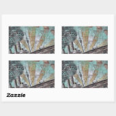 Boat Graffiti Rechteckiger Aufkleber (Blatt)