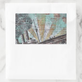 Boat Graffiti Rechteckiger Aufkleber (Tasche)