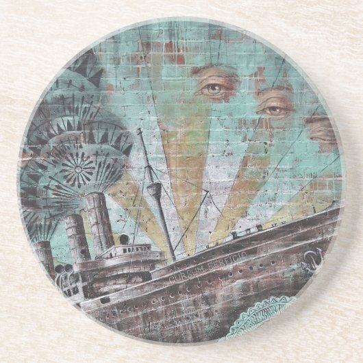 Boat Graffiti Untersetzer (Vorne)