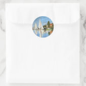 Boat Harbour Fine Art von Monet Sticker (Tasche)