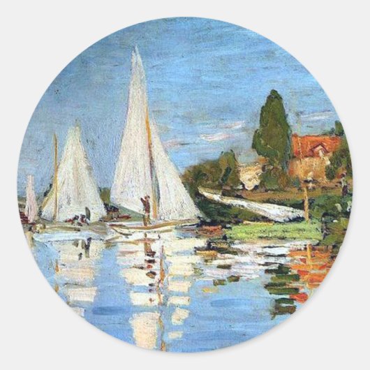 Boat Harbour Fine Art von Monet Sticker (Vorderseite)