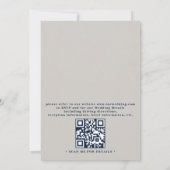 Boat Helm Faux Embossed Elegant QR Code Wedding Einladung (Rückseite)