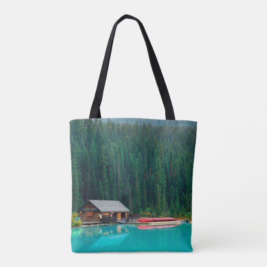 Boat house by Lake Louise in Banff National Park, Tasche (Rückseite)