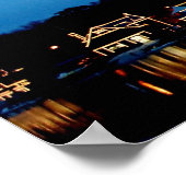 Boat House Row Nightscape Panoramafoto Poster (Ecke)