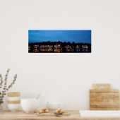 Boat House Row Nightscape Panoramafoto Poster (Küche)