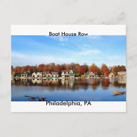 Boat House Row, Philadelphia, PA-Porto-Briefmarke Postkarte (Vorderseite)