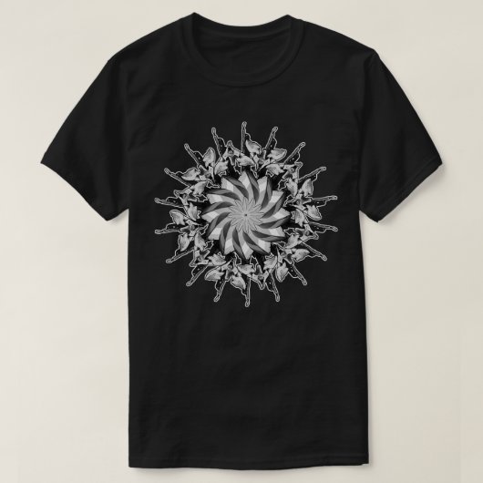 Boat Hull amp Moth Mandala T-Shirt (Design vorne)