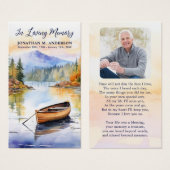 Boat Lake Memorial Foto Beerdigung Beerdigungskart (Vorne & Hinten)