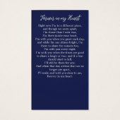 Boat Lake Modern Memorial Beerdigung Karte (Rückseite)