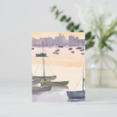 Boat Marina | Meeresbucht Postkarte (Stehend Vorderseite)