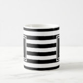 Boat Name Black And White Stripe Anchor Kaffeetasse (Mittel)