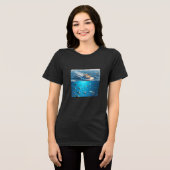 Boat on Seat Graphic Long Sleeve T - Shirt (Vorderseite voll)
