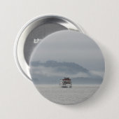 Boat On Windermere Round Abzeichen Button (Vorne & Hinten)