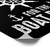 Boat Party Boating Captain Boat Owner Sailor Boate Poster (Ecke)
