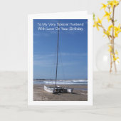 Boat Personalisiert Husband Geburtstag Karte (Gelbe Blume)