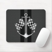 Boat Racing Nautical Carbon Fibre Chrome Stile Mousepad (Mit Mouse)