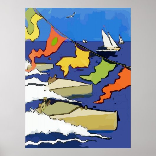 Boat Regatta, Lake Pontchartrain Poster (Vorne)