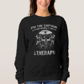 Boat Sailing Boat Captain's Hat Motorboat Sailing Sweatshirt (Vorderseite)