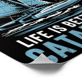 Boat Sailing Boating Sailor Catamaran Sailing  Poster (Ecke)