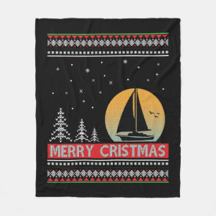 Boat Sailor Segeltörn Uggge Weihnachtssegler Gesch Fleecedecke