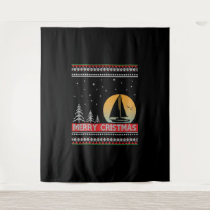 Boat Sailor Segeltörn Uggge Weihnachtssegler Gesch Wandteppich