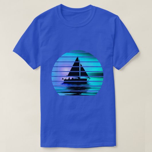 Boat Sunset Vater Wild Fun T-Shirt (Design vorne)