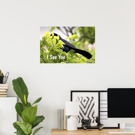 Boat-Taille Grackle Bird Poster (Heimbüro)