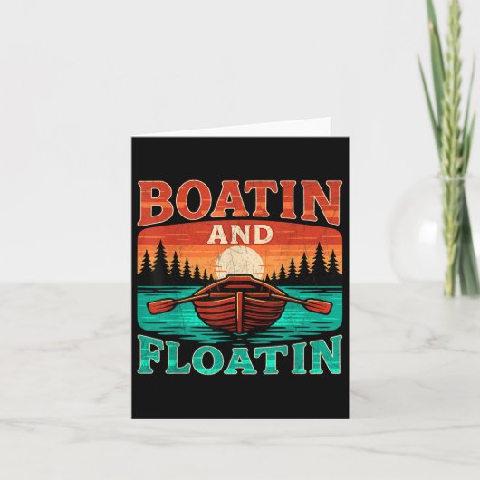 Boat und Floating Funny Boating Men Karte (Vorderseite)