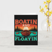 Boat und Floating Funny Boating Men Karte (Gelbe Blume)
