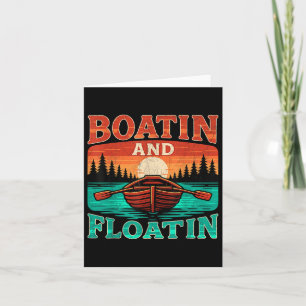 Boat und Floating Funny Boating Men Karte