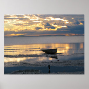 Boat und Heron Poster