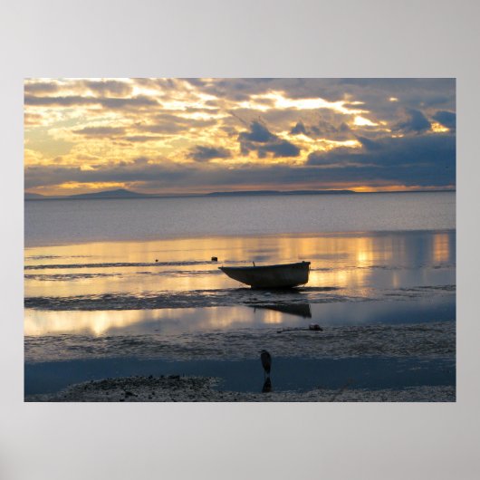Boat und Heron Poster (Vorne)