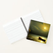 Boat Under the Moonlight Personalisiert Journal Notizblock (Innenseite)