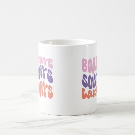 Boat Wave Sun Rays Lake Days Kaffeetasse (Mittel)